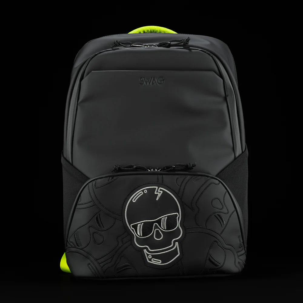 Black & Bolt Stacked Skulls Backpack - Image 3