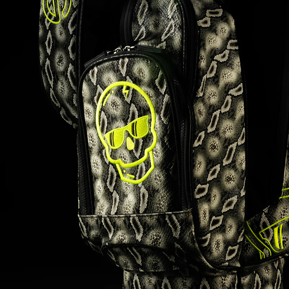 Faux Snakeskin Skulls Stand Bag - Image 4
